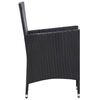 vidaXL Garden Table And Chair Black