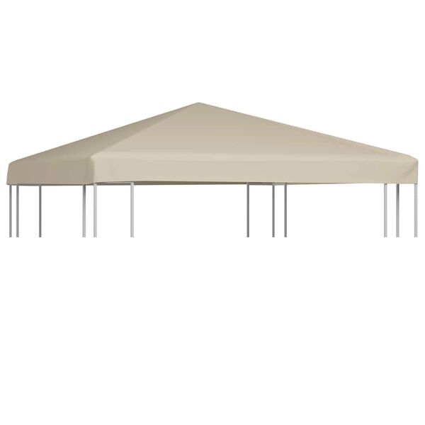 vidaXL Gazebo Top Cover Beige Polyester with PVC coating 9.8 x 9.8 feet