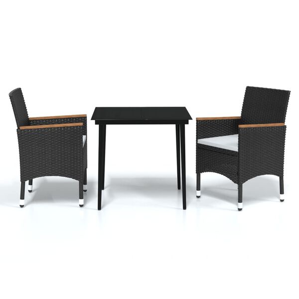 vidaXL Garden Dining Set Black