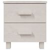 vidaXL Bedside Cabinet Set of 2 White Solid pine wood, MDF Small