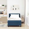 vidaXL Box Spring Bed with Mattress with Mattress Blue 35.4" x 78.7
