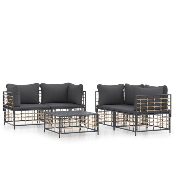 vidaXL Garden Lounge Set Anthracite