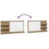 vidaXL Bathroom Mirror Cabinet Artisan oak Engineered wood, Glass Large