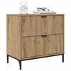 vidaXL Bedside Table artisan oak 63.5 x 36 x 61 cm Engineered wood