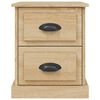 vidaXL Bedside Cabinet Set of 2 Sonoma oak Engineered wood Medium