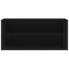 vidaXL Shoe Rack Black Engineered wood Medium Shoe Rack Rectangular