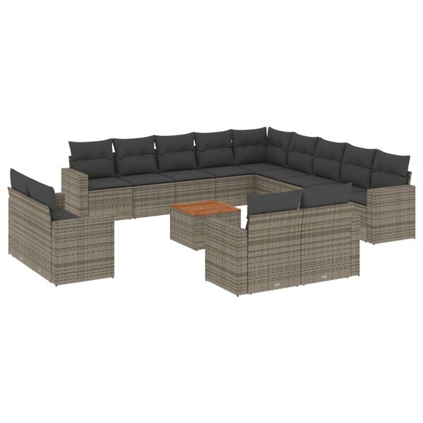 vidaXL Garden Sofa Set Grey