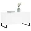 vidaXL Coffee Table White Engineered Wood, Metal Medium Coffee Table