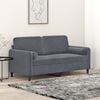 vidaXL 2-seater Sofa Dark gray Velvet (100% polyester), Metal, Textilene