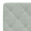 vidaXL Headboard Cushion Light Grey Velvet (100% polyester), Foam 72 in
