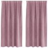 vidaXL Blackout Curtains 2 pcs Dark Pink 55.12 x 68.90 in Velvet