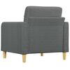 vidaXL Sofa Chair Dark Grey Polyester, Metal, Textilene, Foam Single