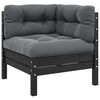 vidaXL Garden Lounge Set 3 Piece Black, Anthracite