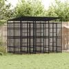 vidaXL Dog Kennel Black Powder-coated steel 59.5 sq ft Durable