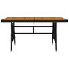 vidaXL Outdoor Dining Set Black PE rattan, steel, solid acacia wood