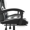 vidaXL Gaming Chair Black and white Faux leather, metal, plywood, foam