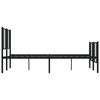 vidaXL Bed Frame Black Powder-coated steel Full Bed Frame Rectangular