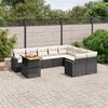 vidaXL Patio Sofa Set Black, Cream White