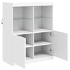 vidaXL Sideboard White Engineered wood, glass Medium Sideboard
