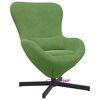 vidaXL Egg Chair Light Green 24.80 x 28.74 x 35.43 in Velvet
