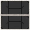 vidaXL Garden Table Light Grey PE Rattan Medium UV-resistant materials