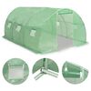 vidaXL Greenhouse Green Polyethylene mesh fabric and galvanized steel