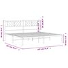 vidaXL Metal Bed Frame Black Powder-Coated Steel Super King