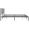 vidaXL Bed Frame Black Powder-coated steel Double Bed Frame