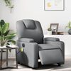 vidaXL Electric Massage Recliner Chair Gray Faux leather, metal, plywood