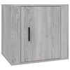 vidaXL Bedside Cabinet Set of 2 Grey Sonoma Engineered wood Standard