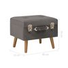 vidaXL Stool Gray Velvet Medium Stool Rectangular Contemporary