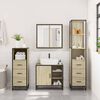 vidaXL Bathroom Furniture Set Sonoma Oak Engineered wood, metal Full Set