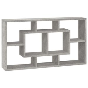 vidaXL Wall Shelf Concrete grey Engineered wood 33.5 x 6.3 x 18.7 in
