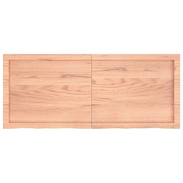 vidaXL Table Top Light Brown Solid Oak Wood 47.2 x 19.7 x 2.4 in