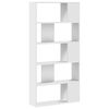vidaXL Bookcase White Engineered wood 5-Tier Bookcase Rectangular