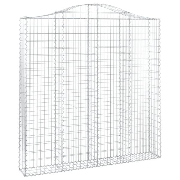 vidaXL Gabion Basket Set of 2 Silver Galvanized Iron Decorative Inserts