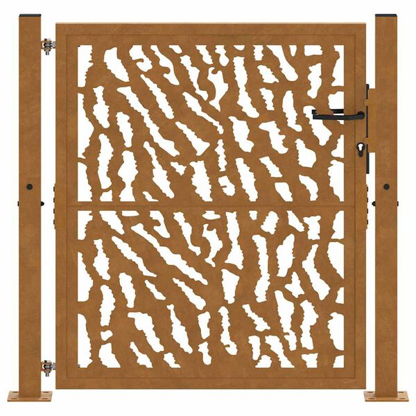 vidaXL Garden Gate 39.4x39.4" Weathering Steel Trace Design