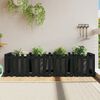 vidaXL Garden Raised Bed Black Solid pine wood Large Durable