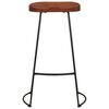 vidaXL Bar Stool Set of 2 Brown, Black