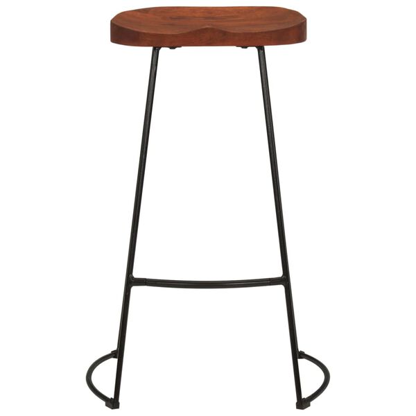 vidaXL Bar Stool Set of 2 Brown, Black