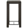 vidaXL Garden Bar Set Brown PE Rattan Medium Footrest