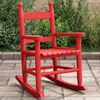 vidaXL Rocking Chair Red Poplar Wood Small Rocking Chair Rectangular