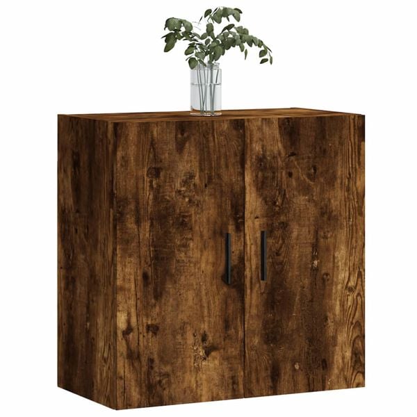 vidaXL Wall Cabinet Smoked Oak Engineered Wood Medium Wall Cabinet
