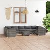 vidaXL Garden Lounge Set Grey PE rattan Large Modular