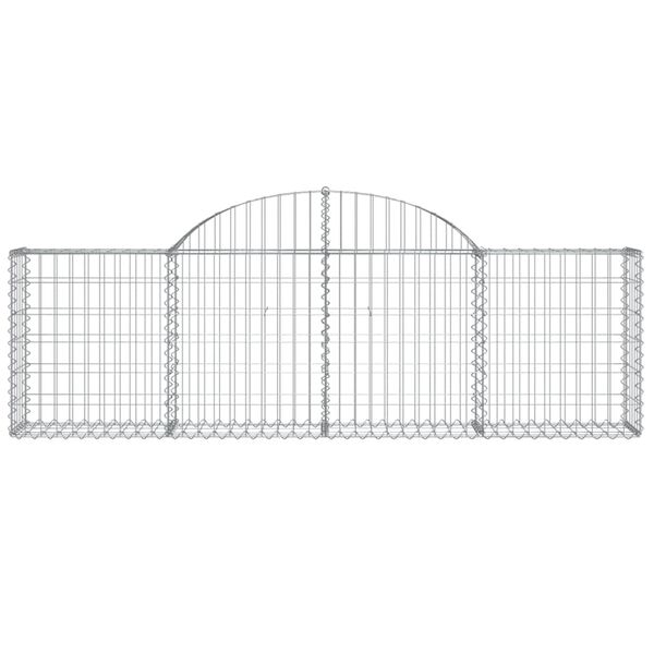 vidaXL Gabion Basket Set of 11 Silver Galvanized Iron Extra Large
