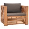 vidaXL 12 Piece Patio Lounge Set with Cushion Solid Teak Wood