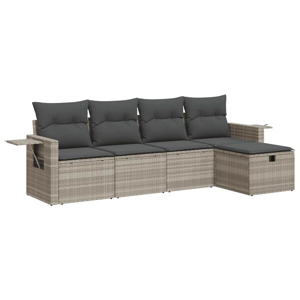 vidaXL Garden Sofa Set Light grey and dark grey