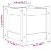 vidaXL Garden Planter Natural Solid pine wood Medium Decorative Inlays