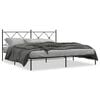 vidaXL Bed Frame Black Powder-Coated Steel Super King Bed Frame