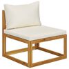 vidaXL Garden Lounge Set Cream and Brown